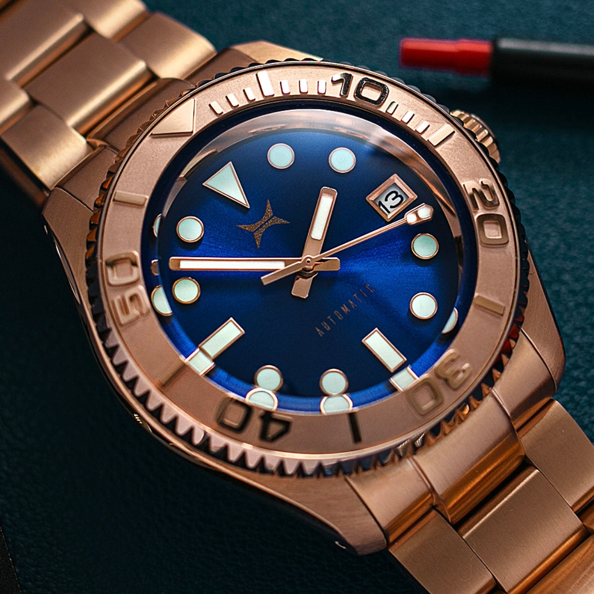 42mm SX - Blue x Rose Gold