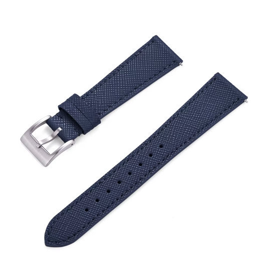 Saffiano Leather Strap - Blue