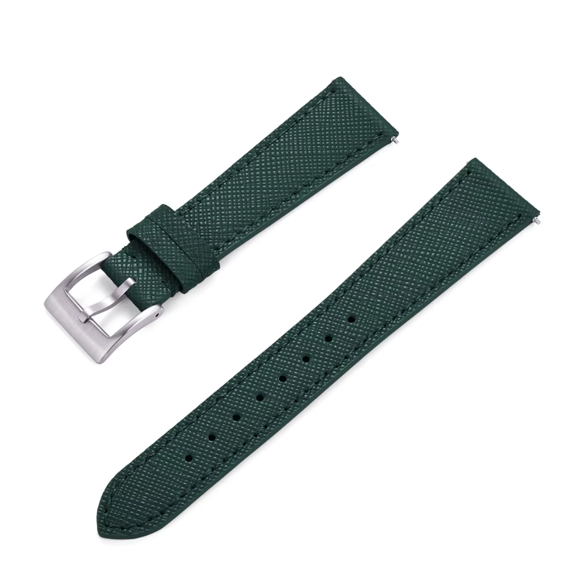 Saffiano Leather Strap - Green