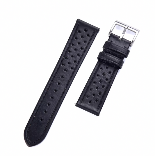 Rally Leather Strap - Black