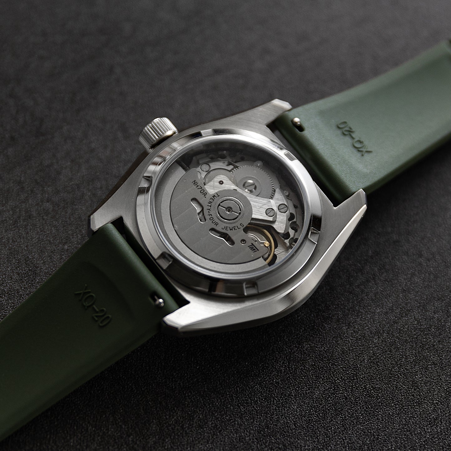 38mm Heritage - Skeleton Olive